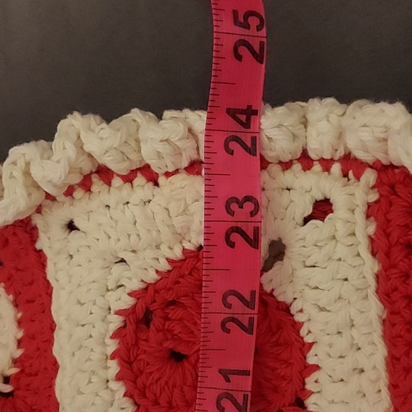 Handmade Crochet Heart Tote - Picture 2 of 7